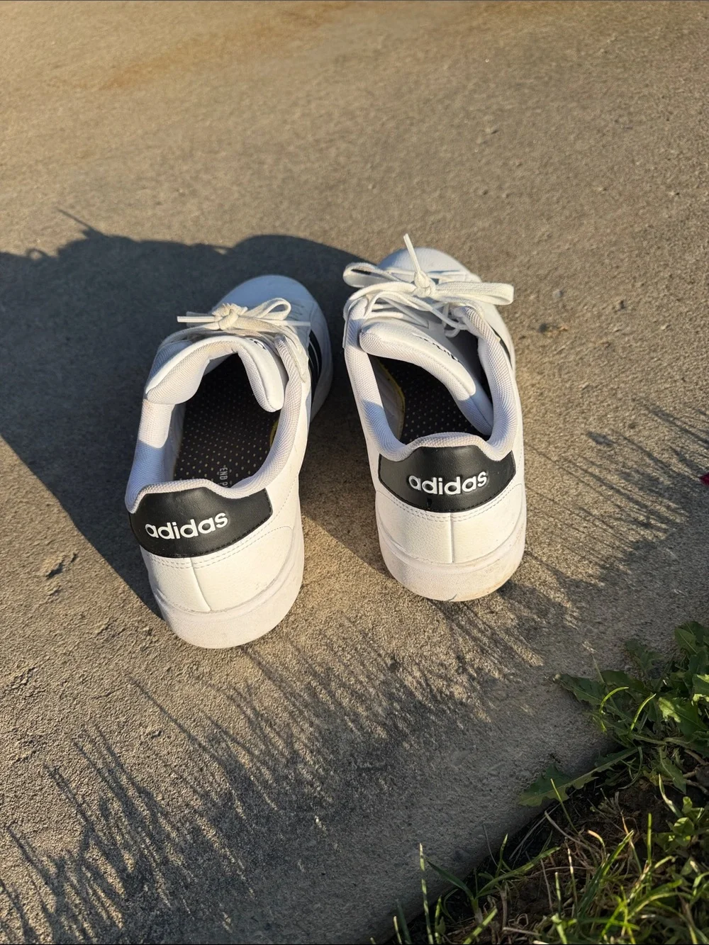 Adidas White and Black Low-Top Sneakers